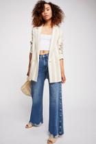 Zee Gee Why Sweeper Snap Wide Leg Jeans At Free People